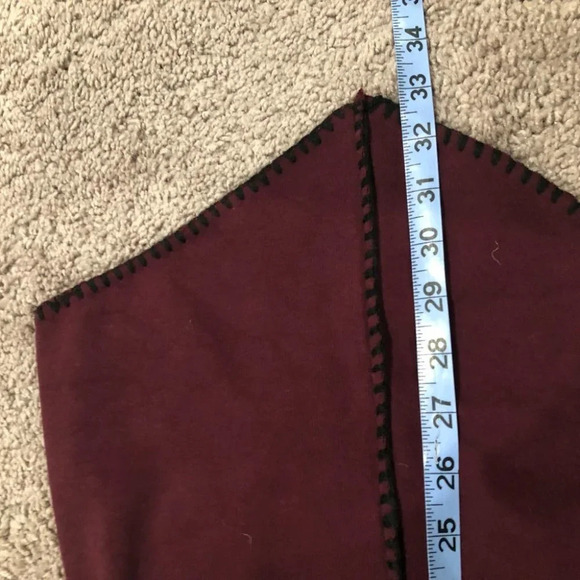 6 Soft Surroundings Red Cozy Carefree Jacket Fleece Lined Topper Cardigan Size M - Picture 10 of 10